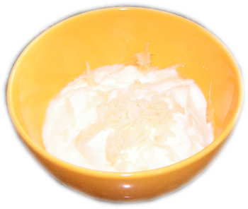 jogurt naturalny, czosnek, sl, miseczka porcelanowa